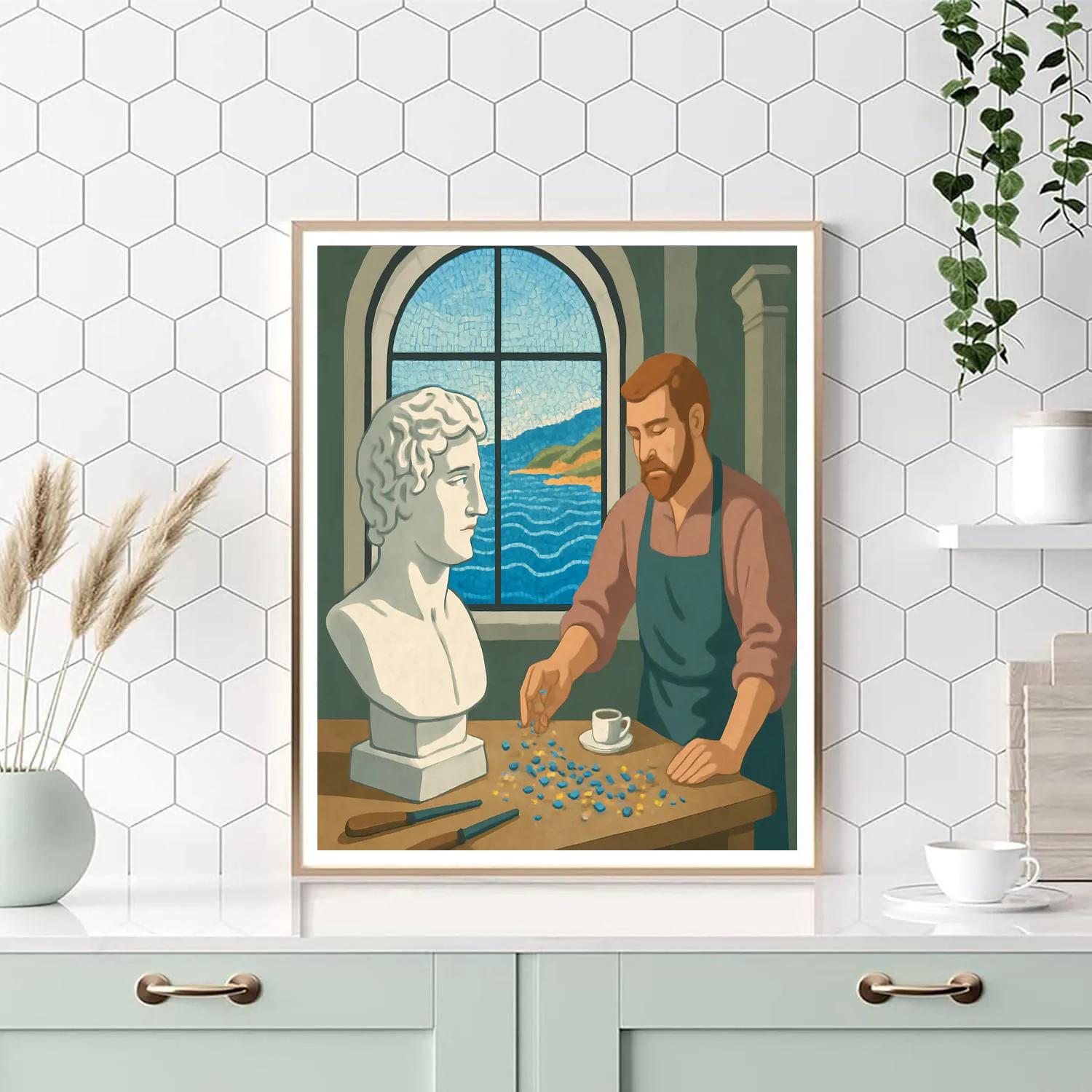 Marble Workshop With Italy Mosaic Horizon DIY paint by numbers