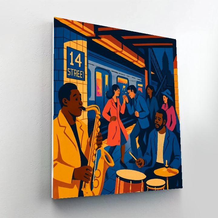 New York Crafted Subway Jazz Platform painting number kit
