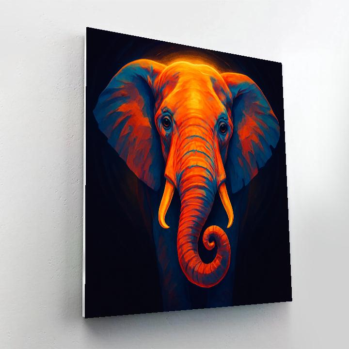 Solar Bloom Elephant Gaze Paint by numbers kits