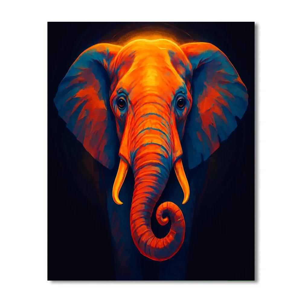 Solar Bloom Elephant Gaze Paint by numbers kits