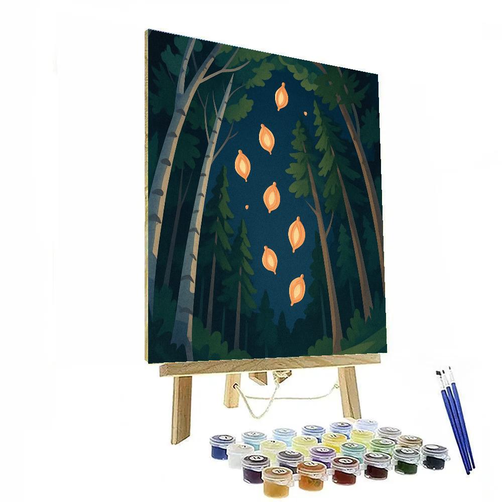 Sky Lantern Grove In Tree Canopy Paint by numbers kits