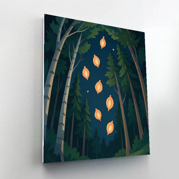 Sky Lantern Grove In Tree Canopy Paint by numbers kits