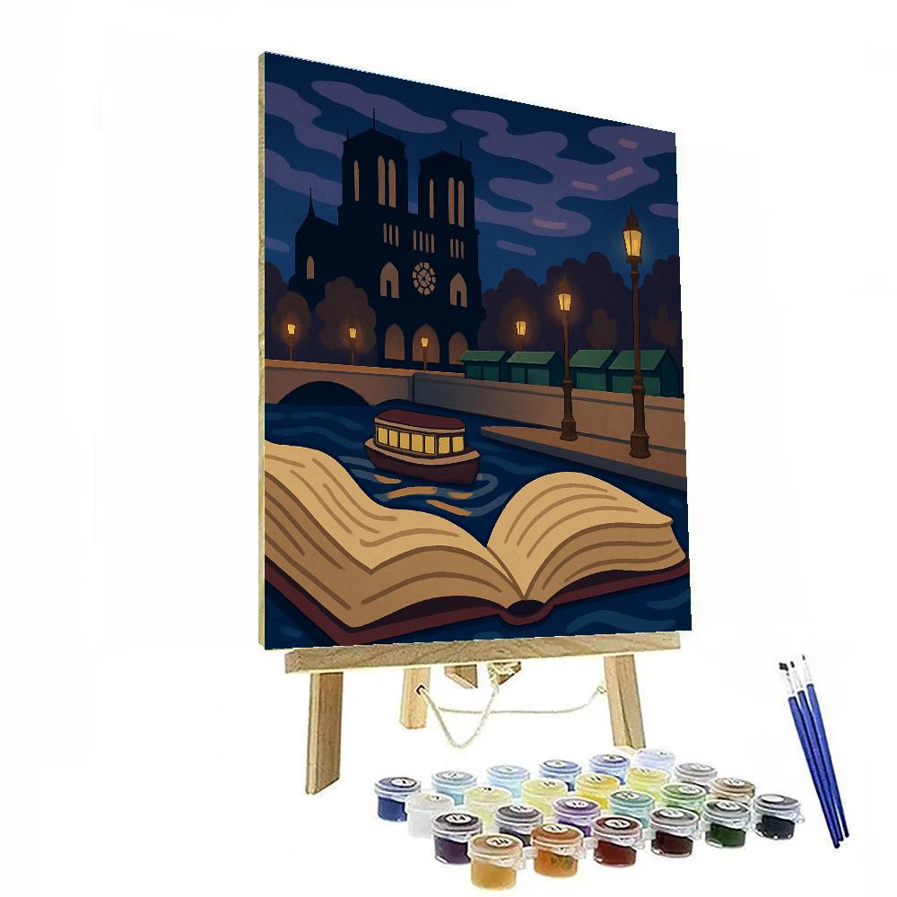 Seine Riverbook Dream In Paris Number painting