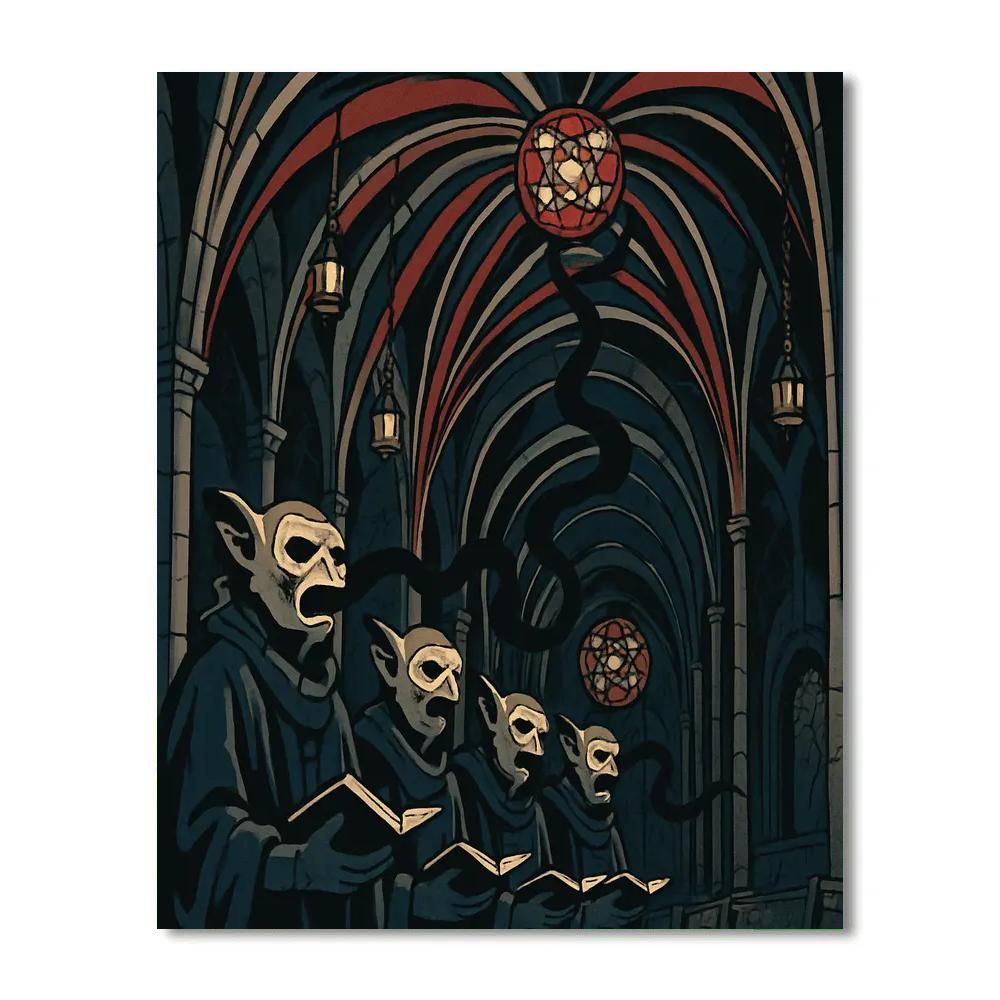 Cathedral Of Echoes Gothic Number painting