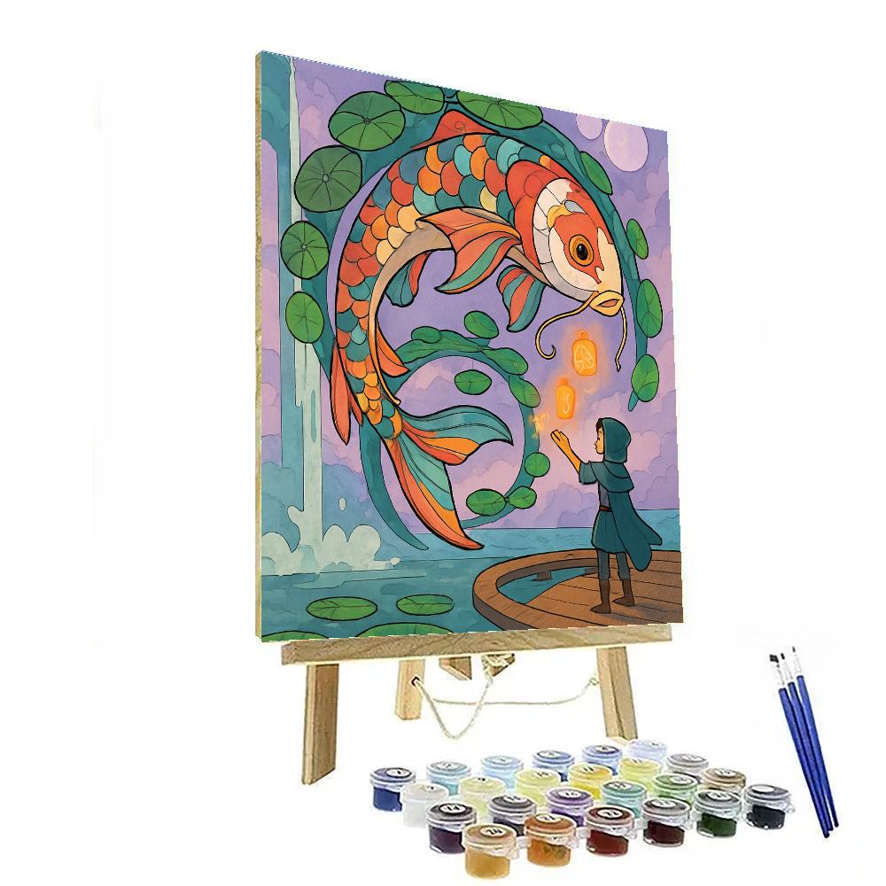 Astral Koi Sanctuary Fantasy paint by numbers