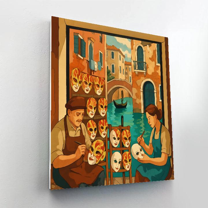 Maskmakers Workshop In Venice paint by number