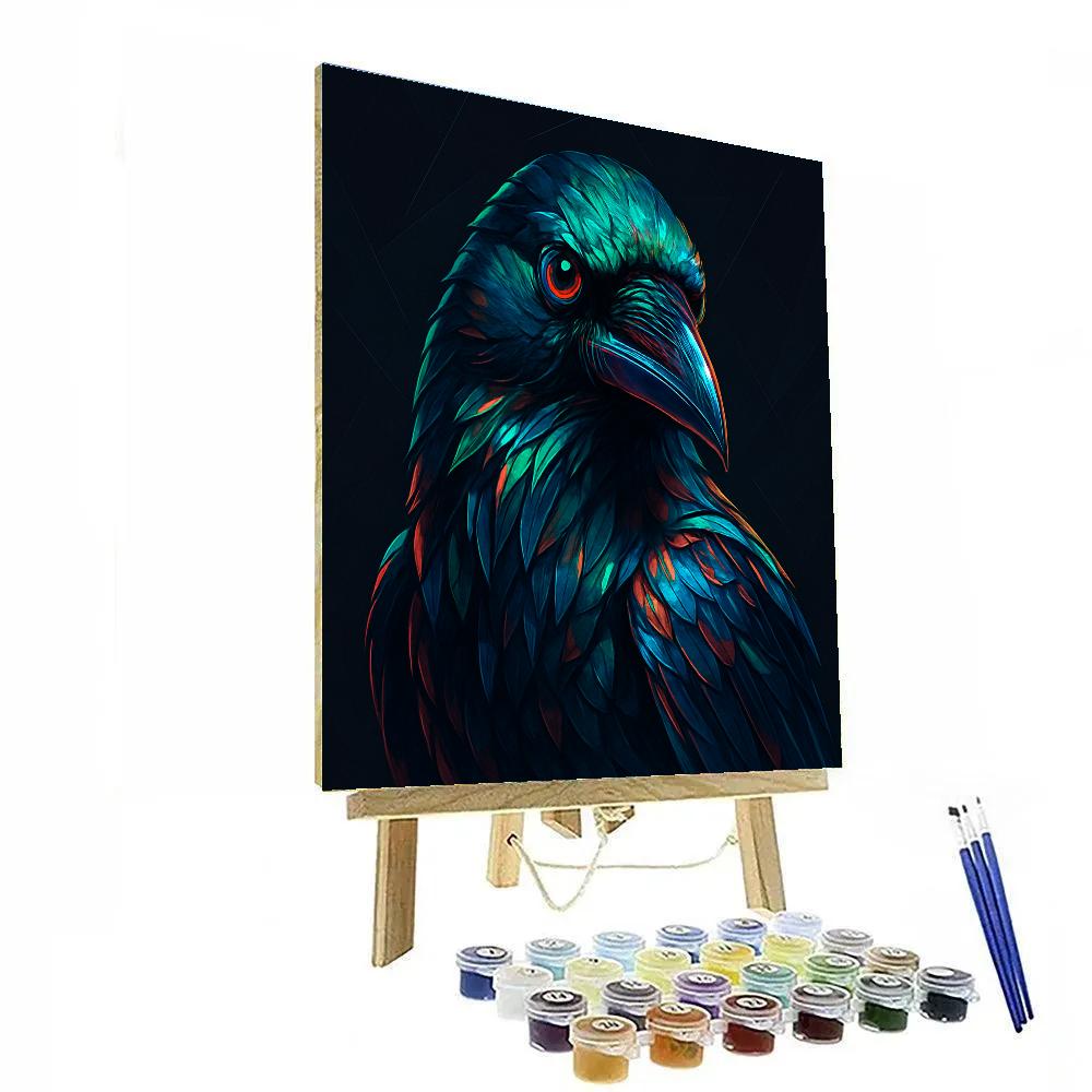 Prismatic Raven Oracle paint by number