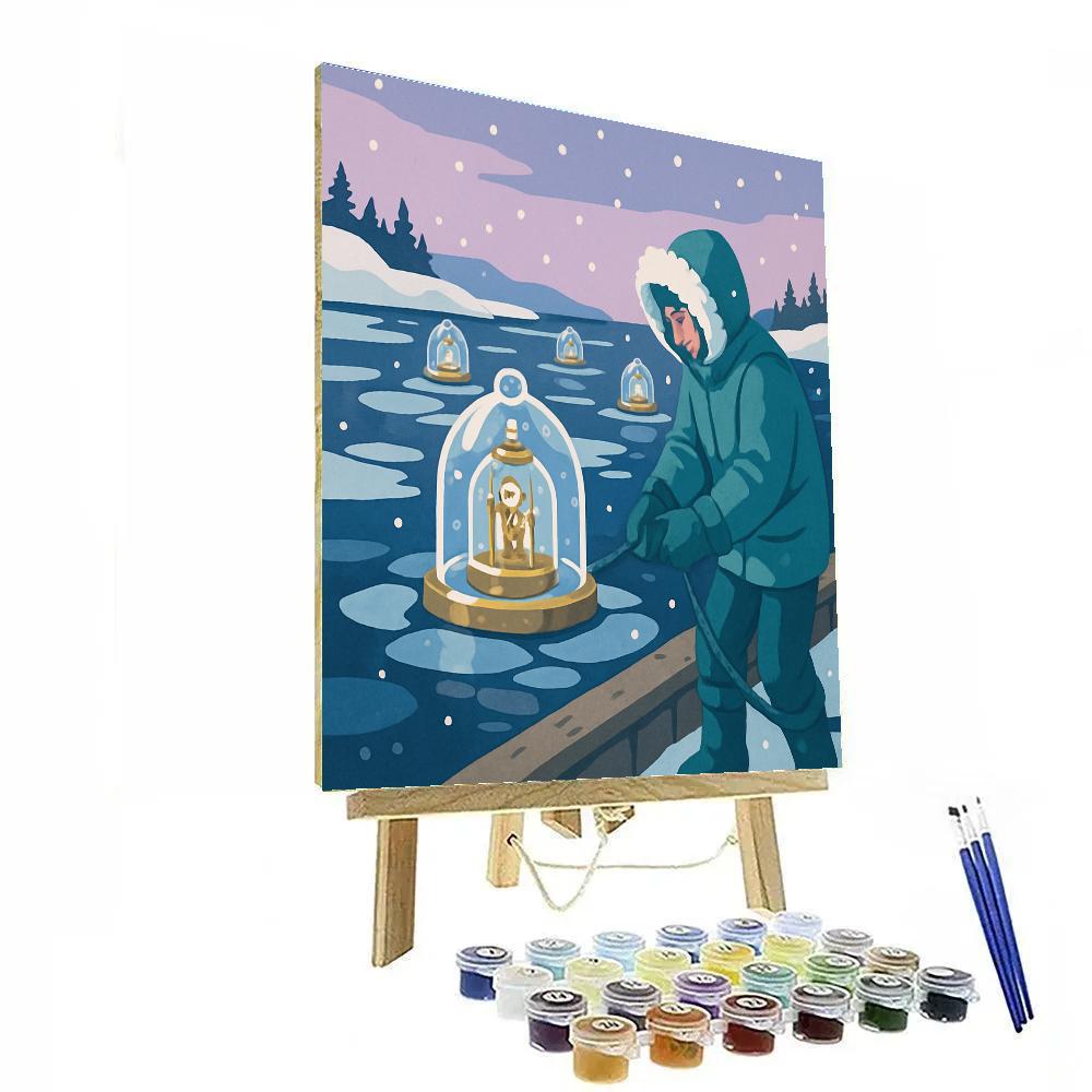 Clockwork Lanterns In Winter Harbor paint by numbers