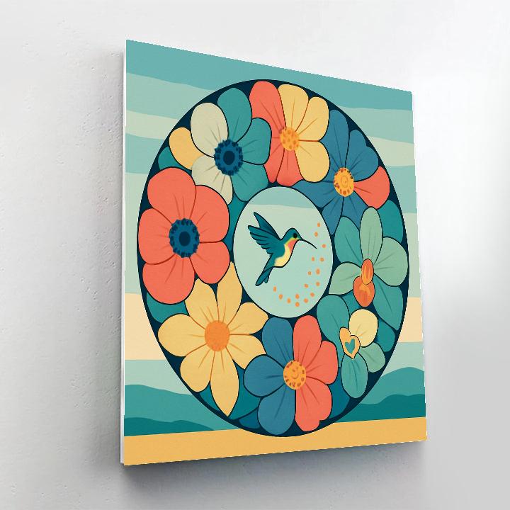 Wind Map Of Petals Floral Paint by numbers art