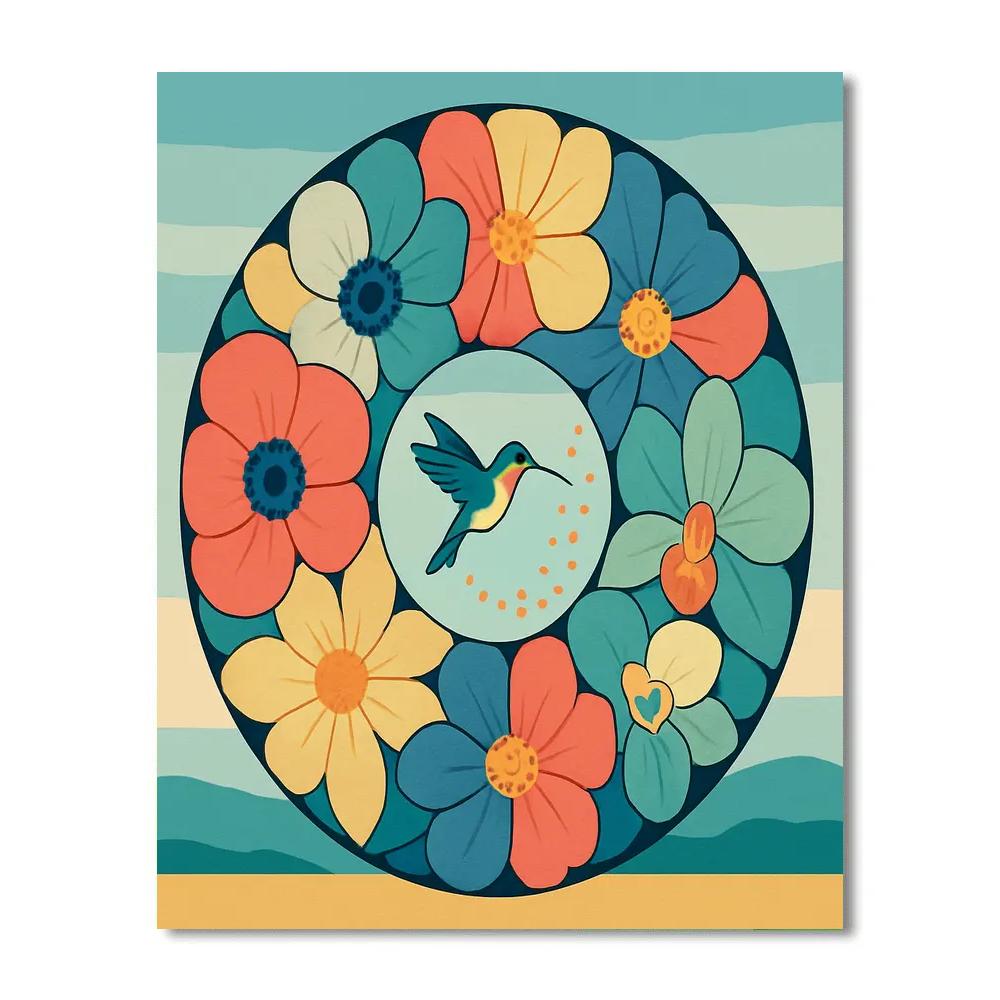 Wind Map Of Petals Floral Paint by numbers art