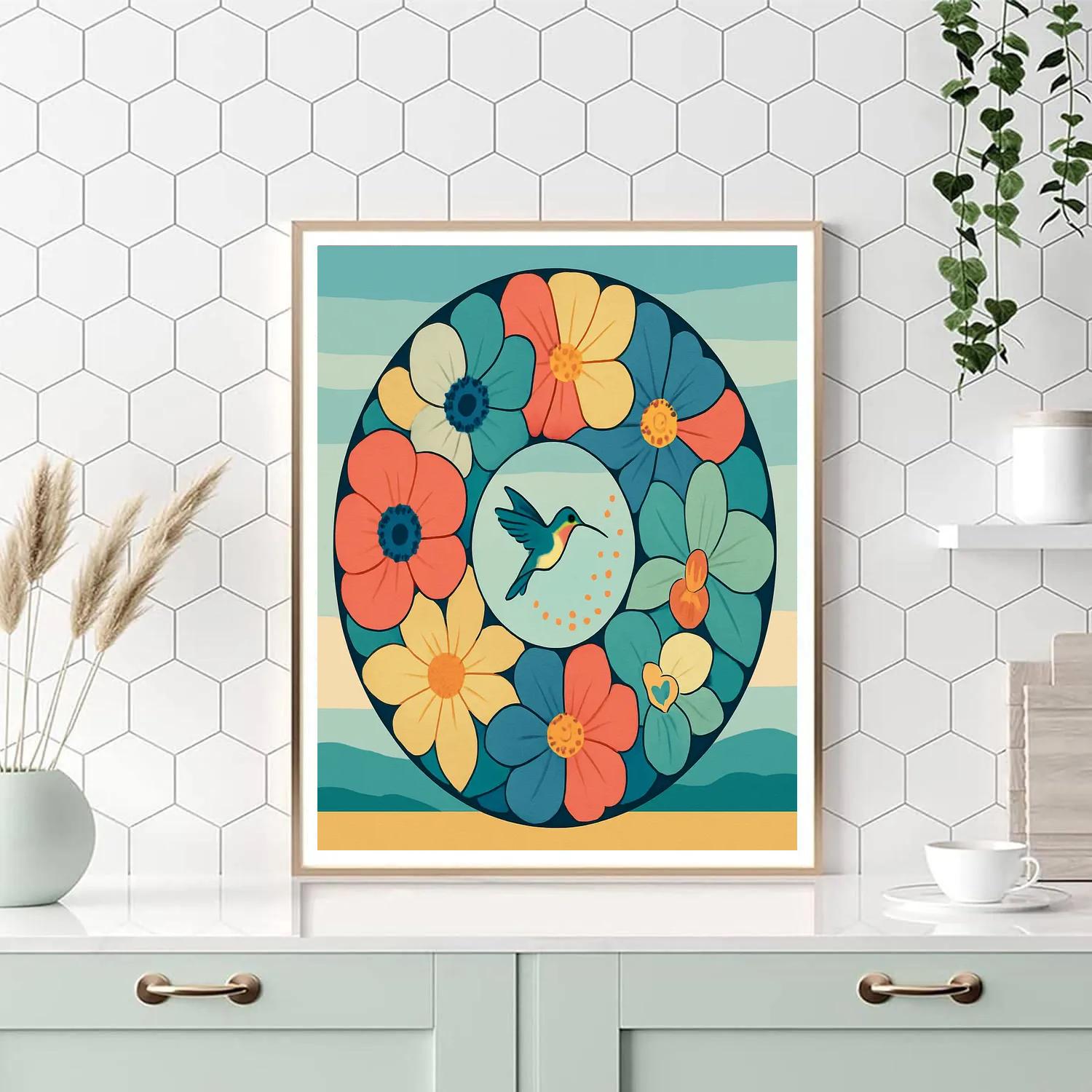 Wind Map Of Petals Floral Paint by numbers art