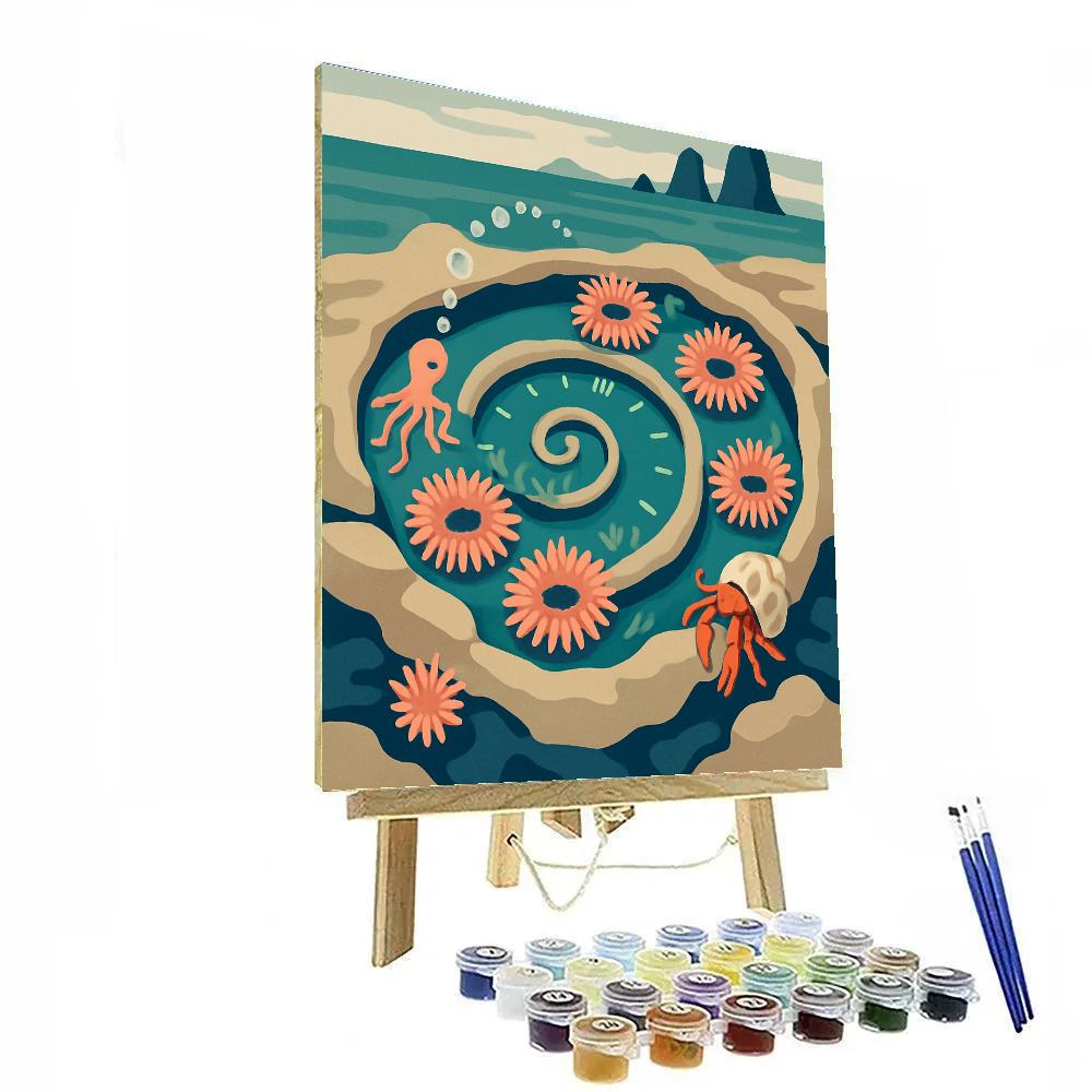 Clockwork Tidepool In Ocean Light paint by number