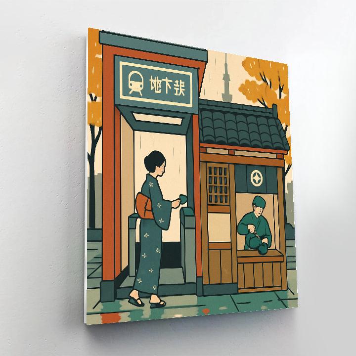 Paper Lantern Metro In Japan paint by color