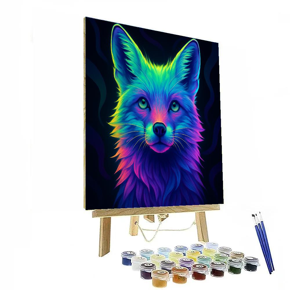 Aurora Fox Pulse Number painting