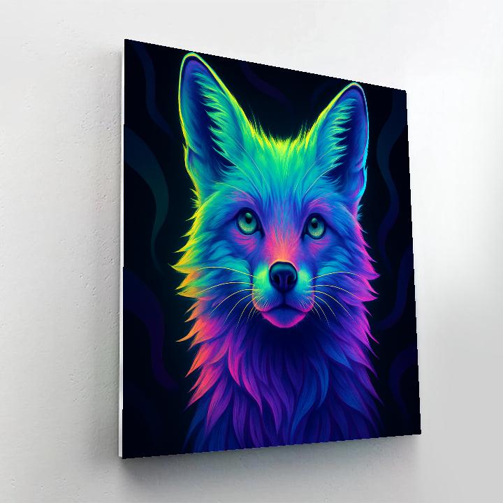 Aurora Fox Pulse Number painting