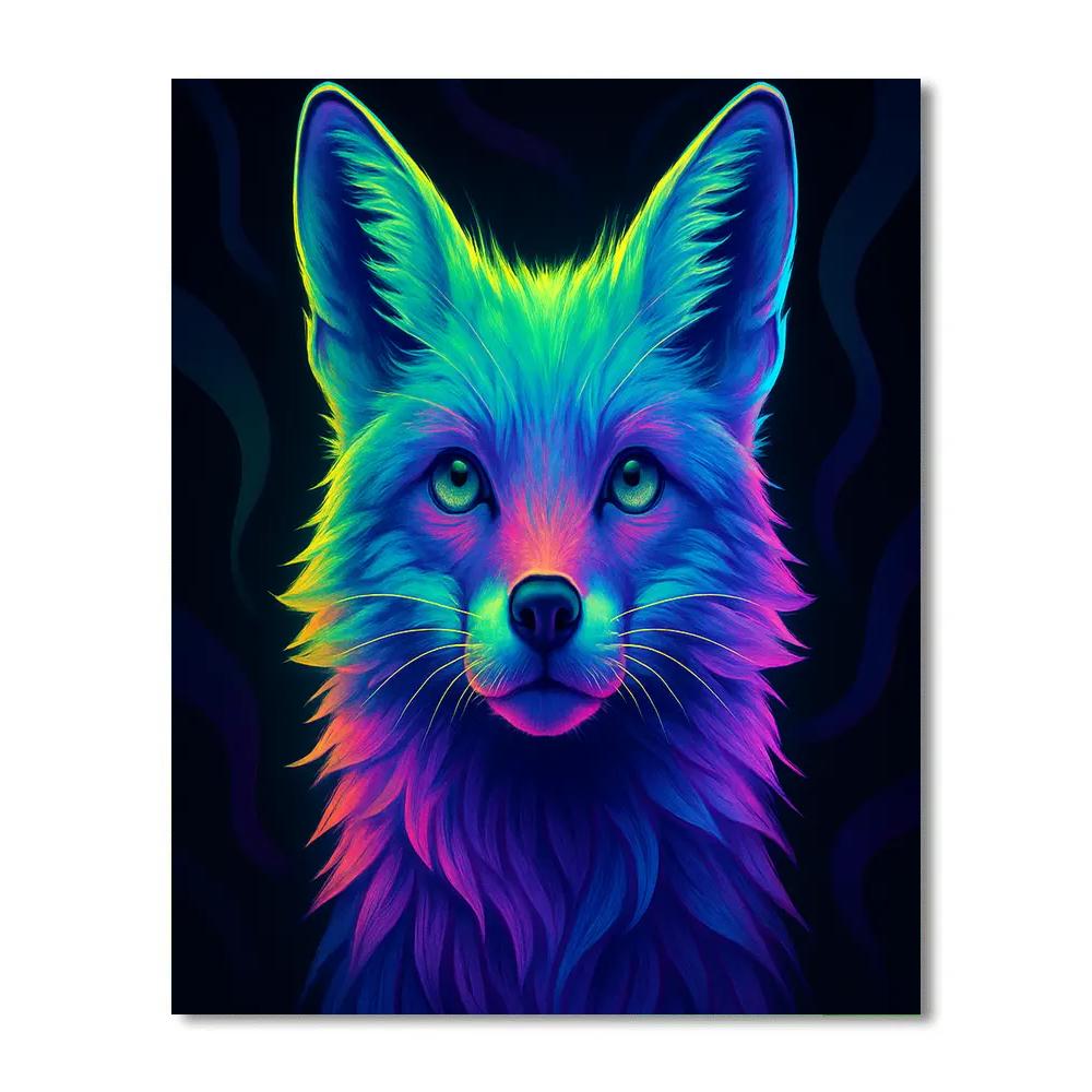 Aurora Fox Pulse Number painting
