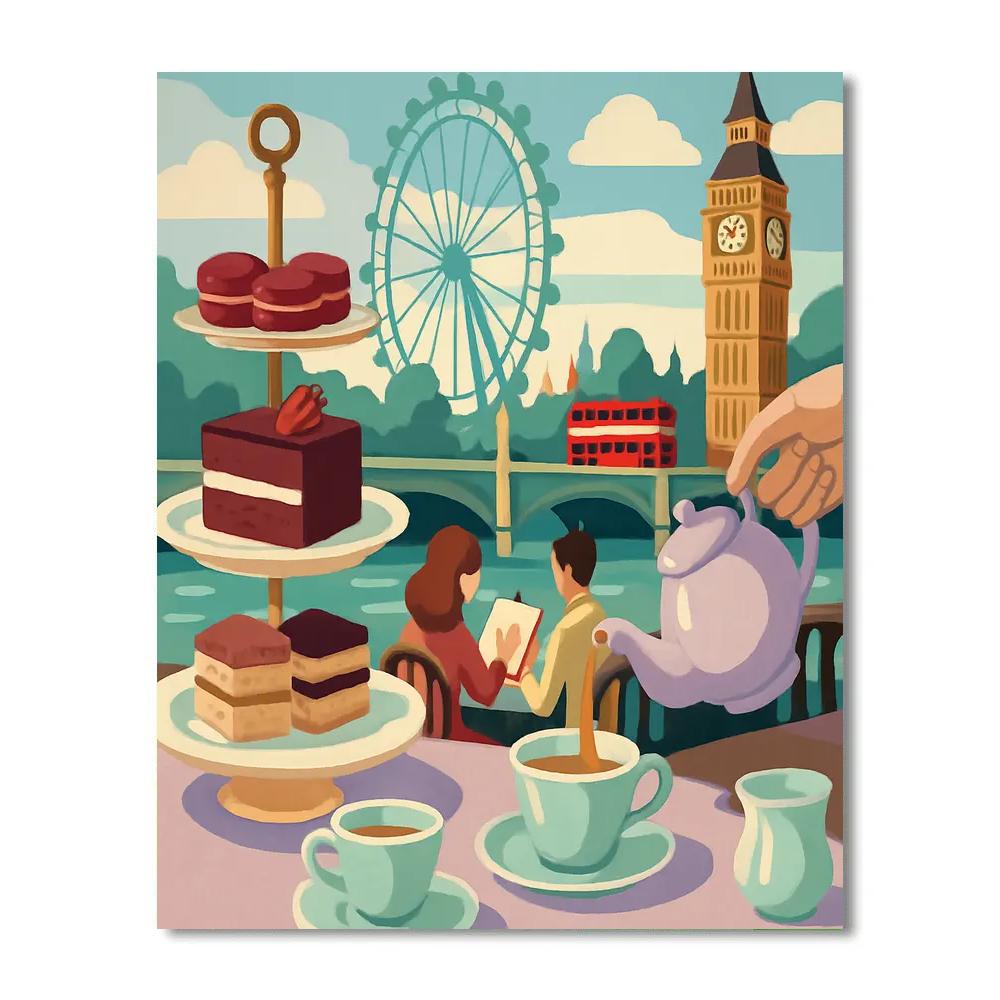 London Crafted Skyline Tea Ceremony paint by numbers