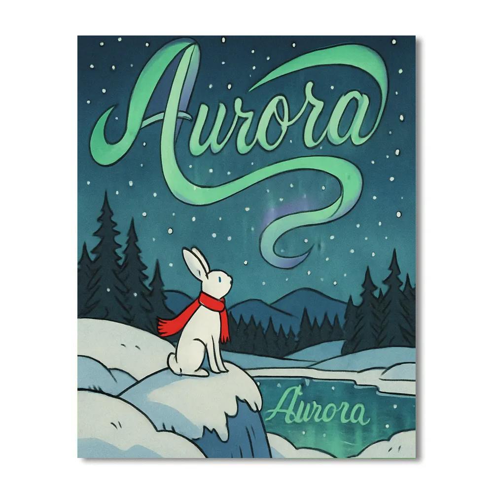 Aurora Scripted Winter Paint by numbers kits