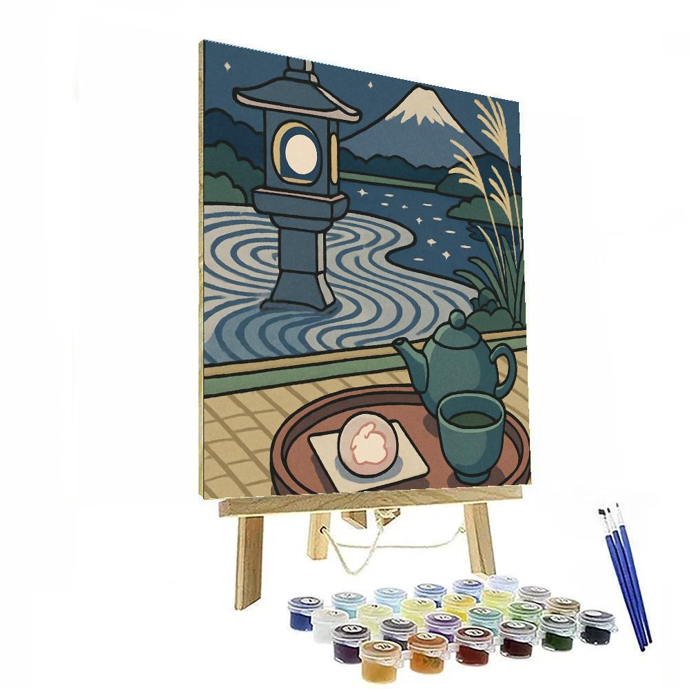 Japan Crafted Tsukimi Garden Number painting