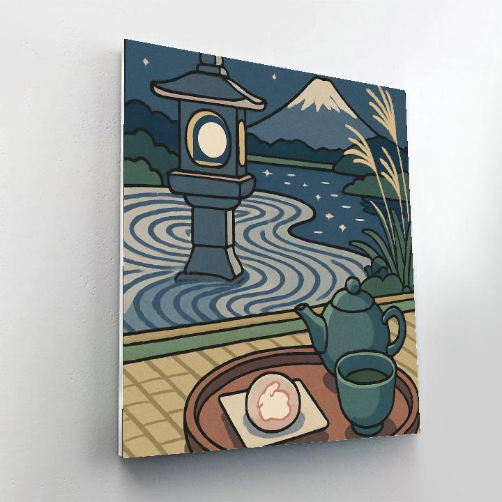 Japan Crafted Tsukimi Garden Number painting