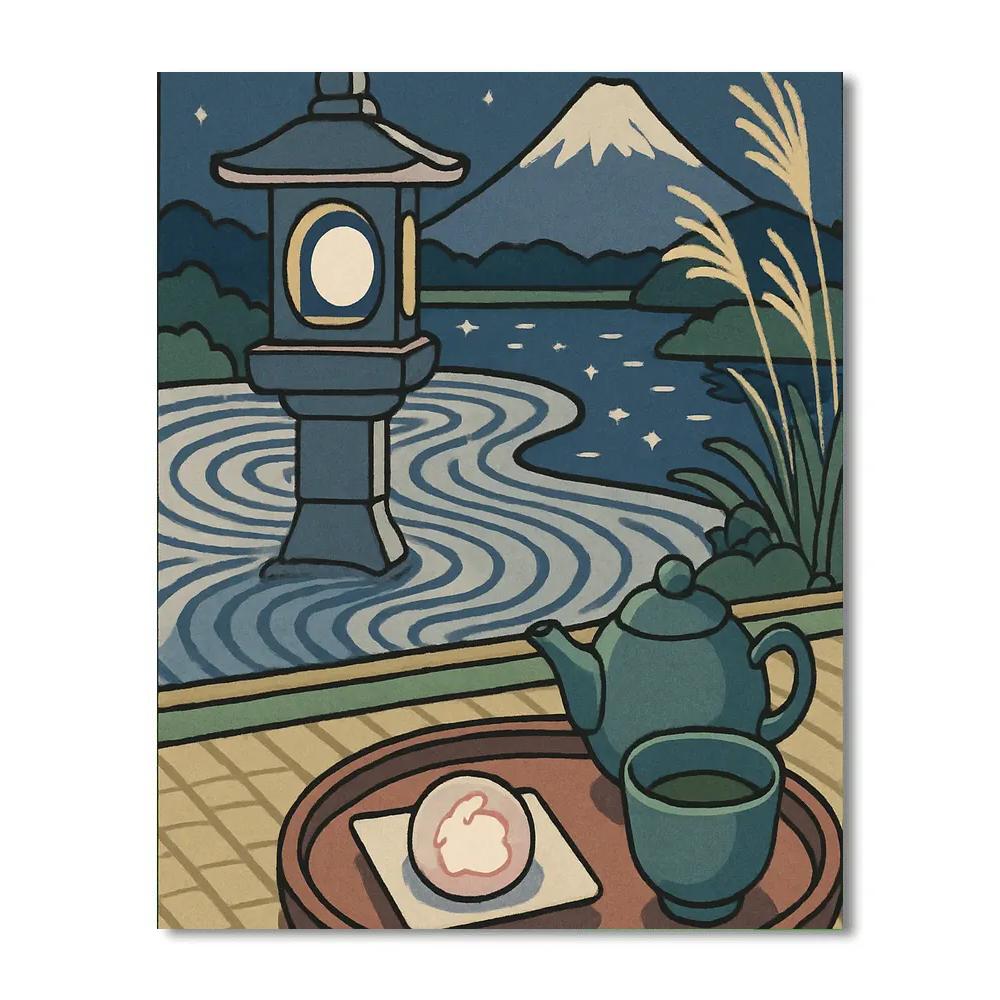 Japan Crafted Tsukimi Garden Number painting