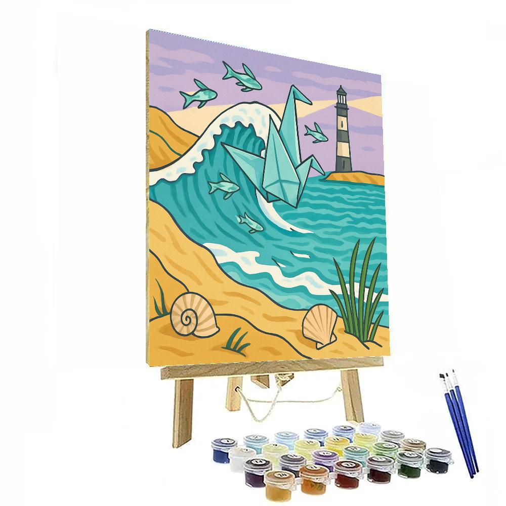 Ocean-Folded Horizon Dune paint by numbers