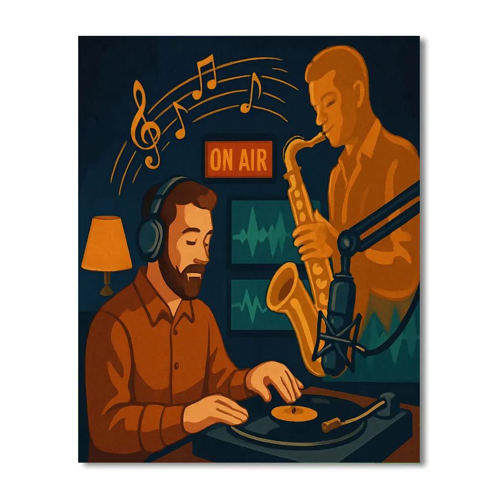 Midnight Radio Jazz Transmission DIY paint by numbers
