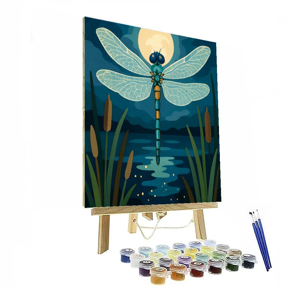 Marsh Lantern Dragonfly Painting by numbers kit