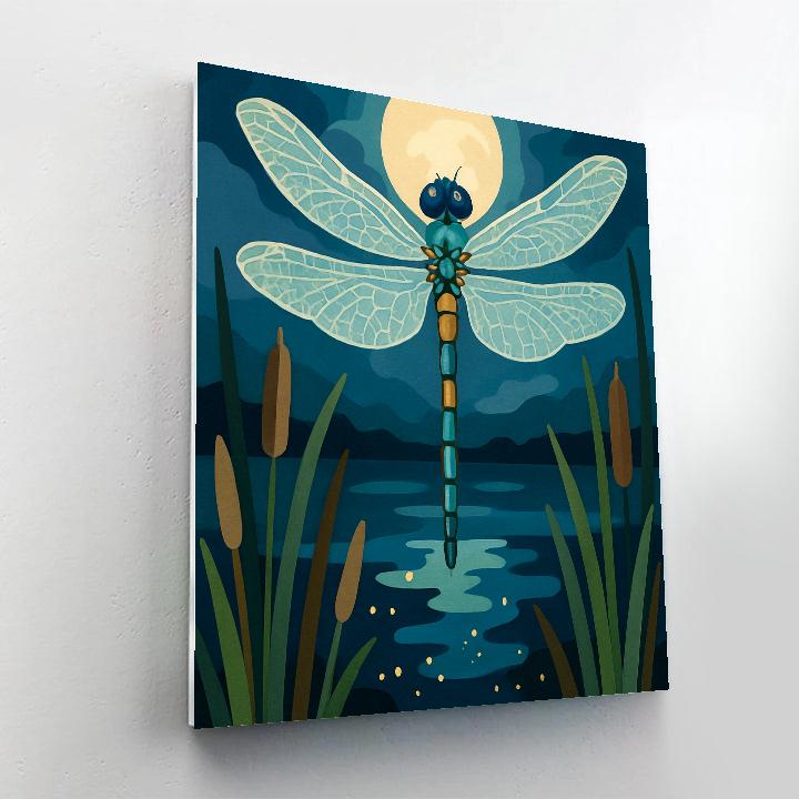 Marsh Lantern Dragonfly Painting by numbers kit