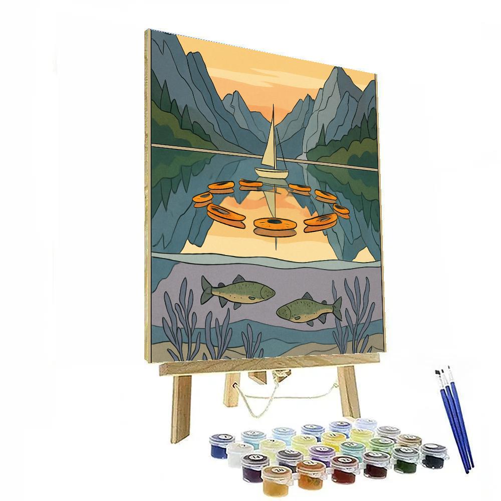 Mirror Basin Lake Crafted Horizon Paint by numbers kits