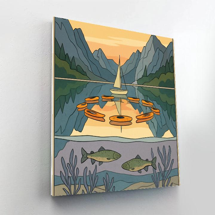 Mirror Basin Lake Crafted Horizon Paint by numbers kits