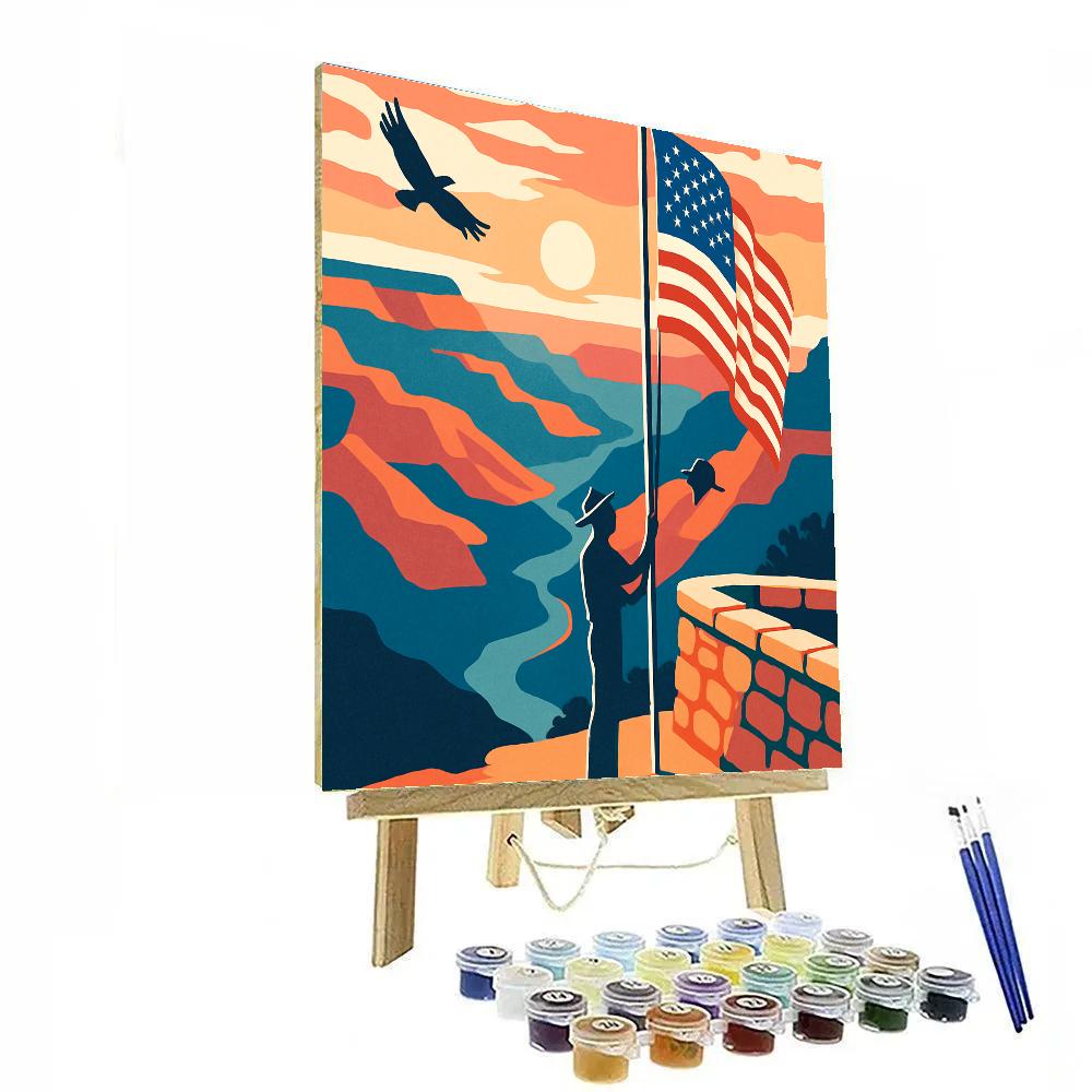 Canyon Flag Overlook National Number painting