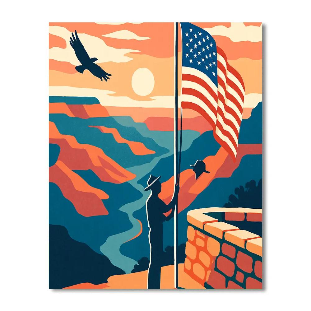 Canyon Flag Overlook National Number painting