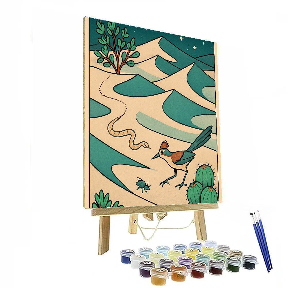 Starlit Glass Dunes Desert-Crafted painting number kit