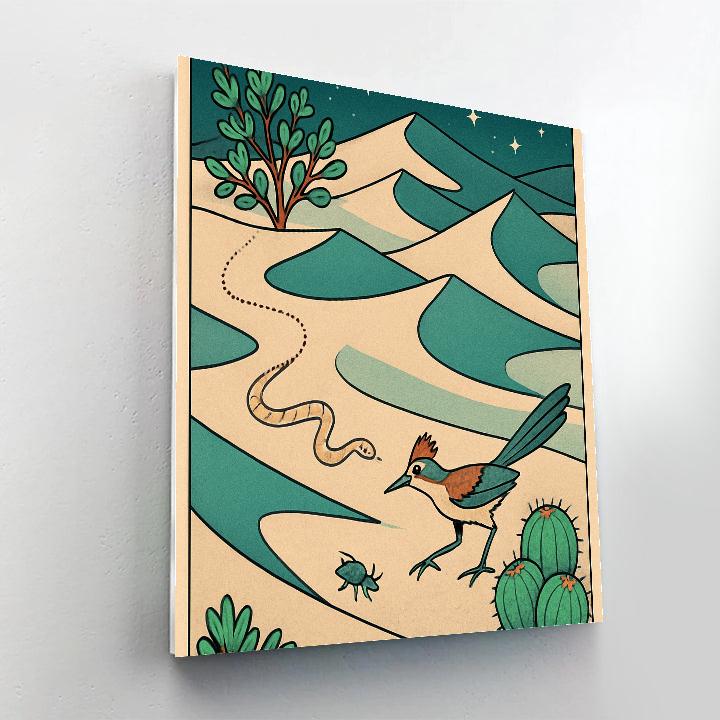 Starlit Glass Dunes Desert-Crafted painting number kit