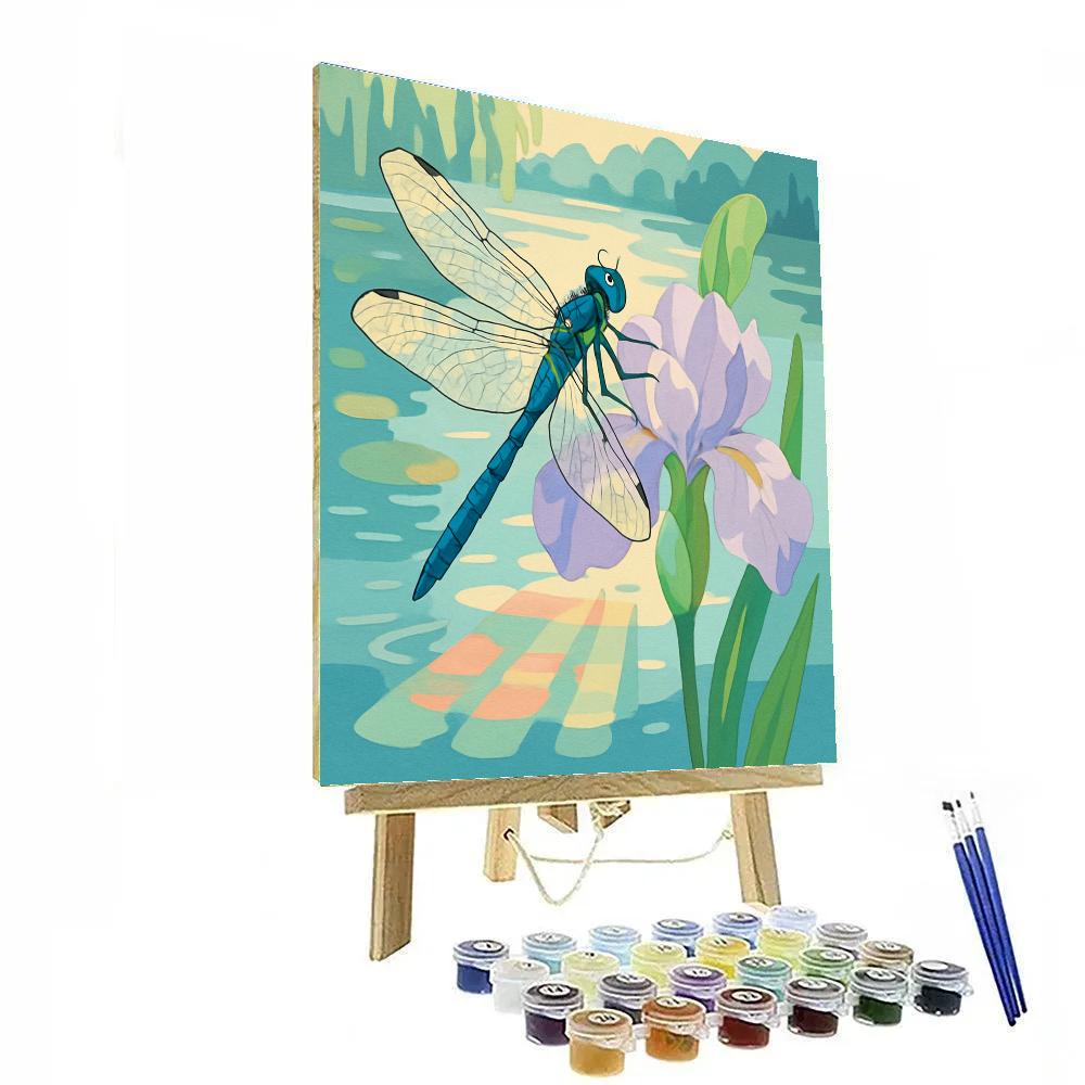 Dragonfly With Prism Wing Shadows Numbered painting kits