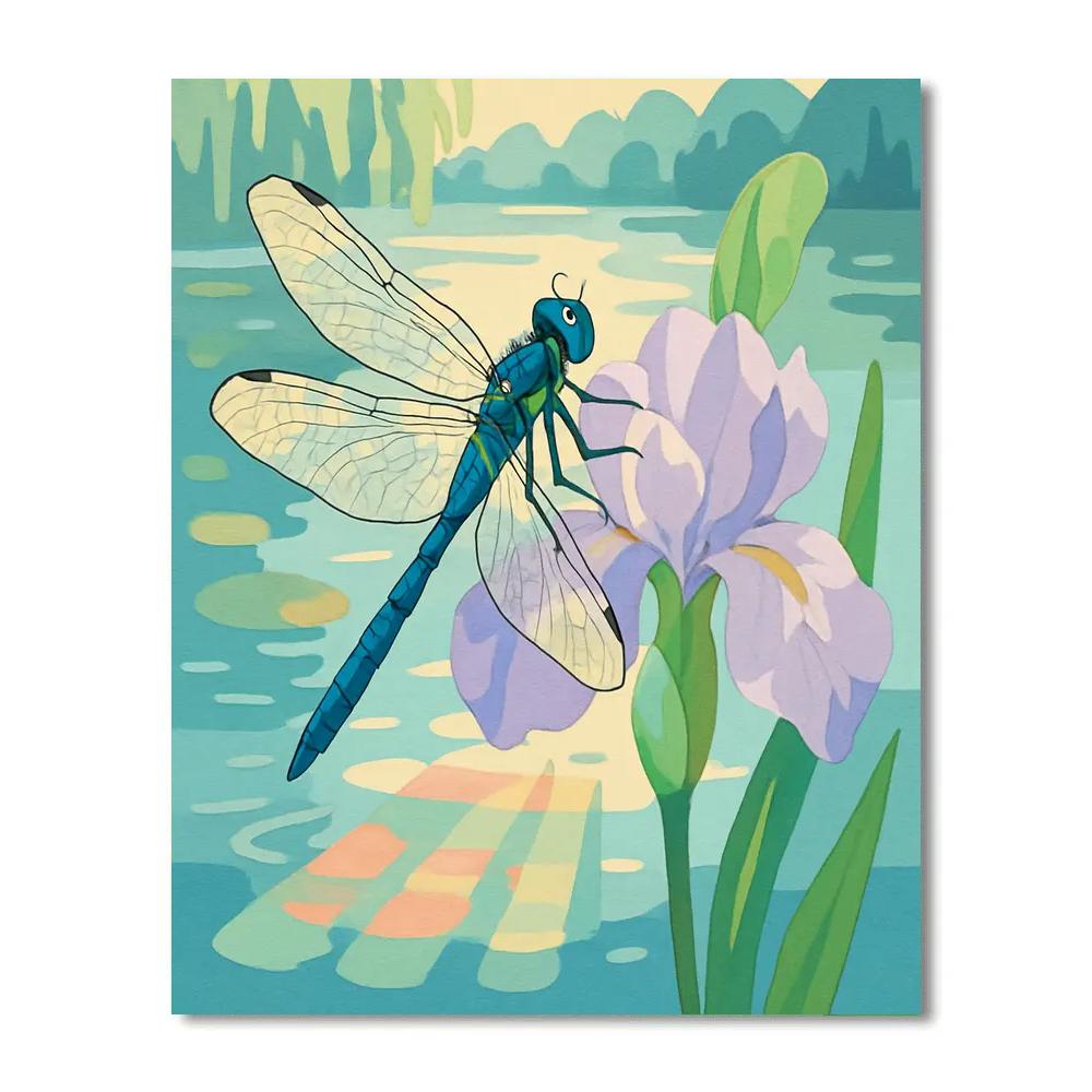 Dragonfly With Prism Wing Shadows Numbered painting kits