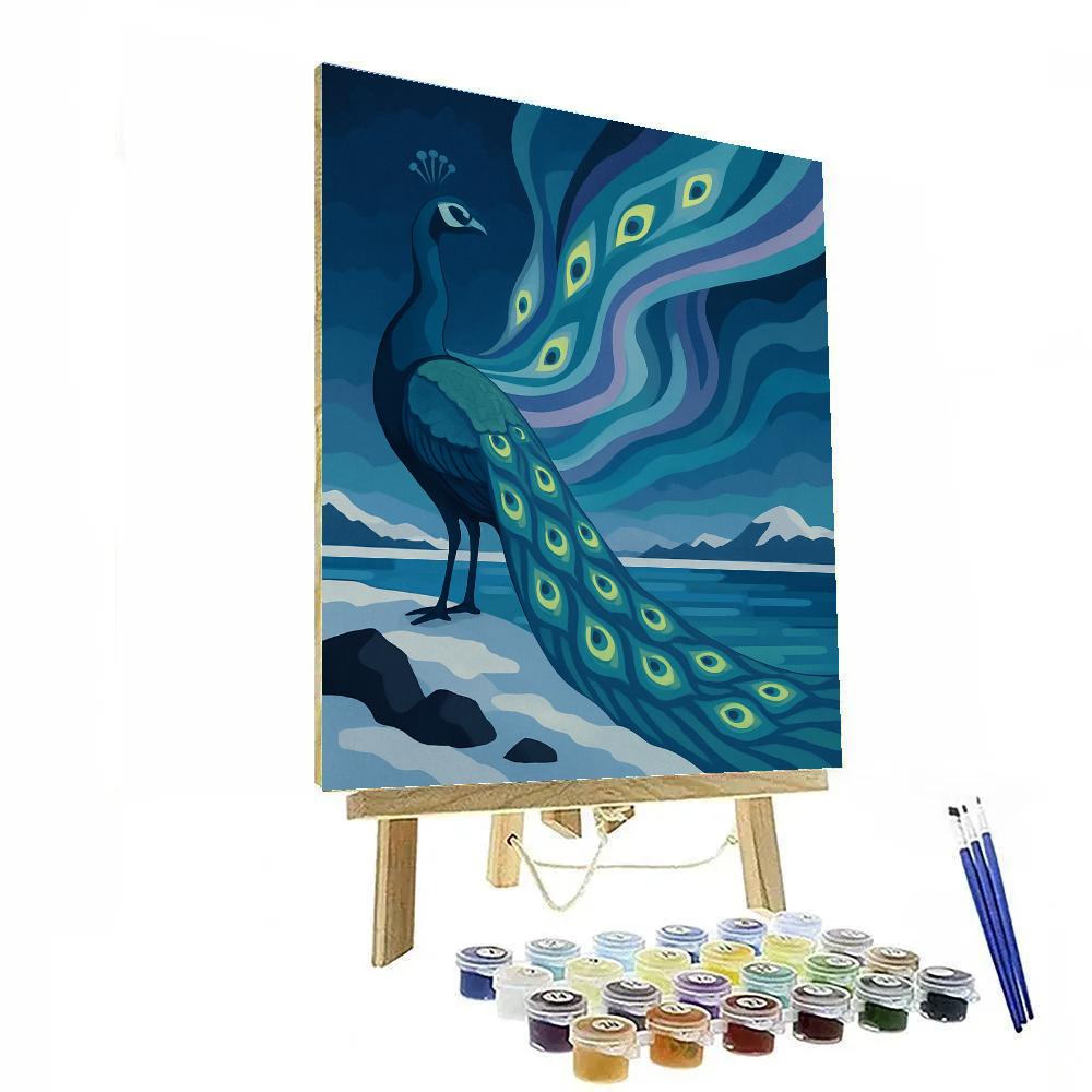 Aurora Plume Peacock Painting by numbers kit