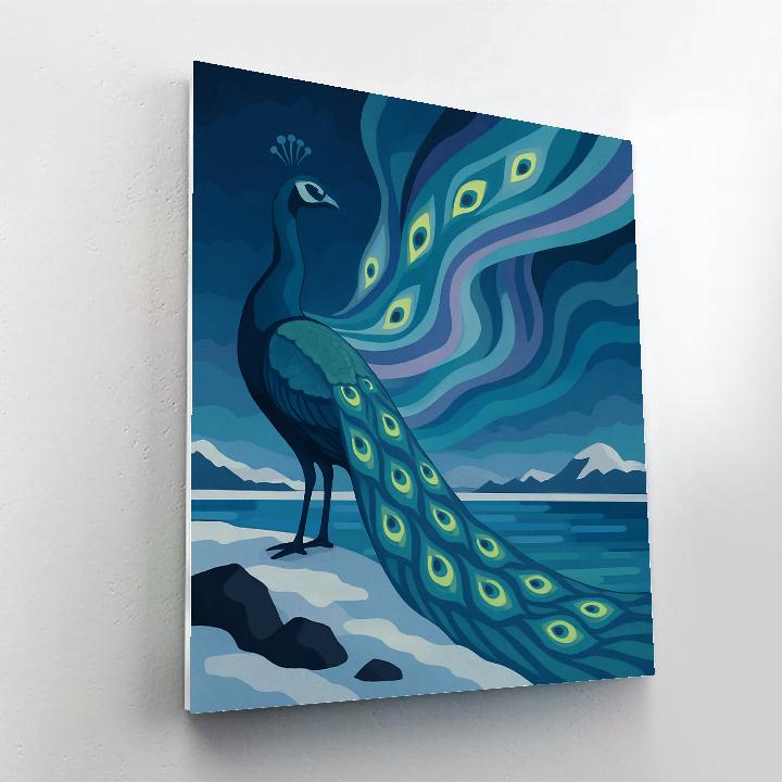 Aurora Plume Peacock Painting by numbers kit