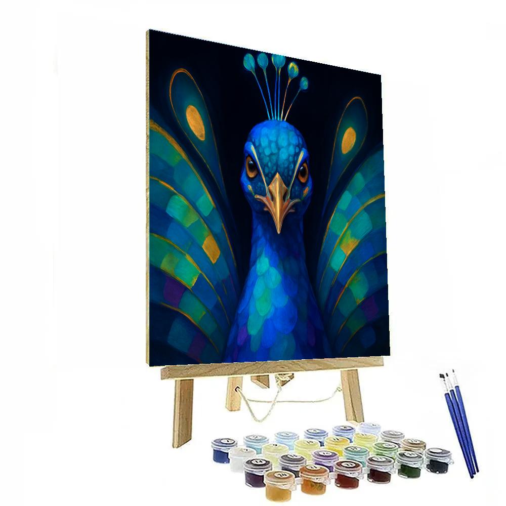 Mirage Peacock Radiance Number painting