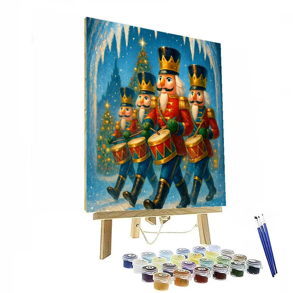 Nutcracker Parade Through The Icicle Archway Paint by numbers art