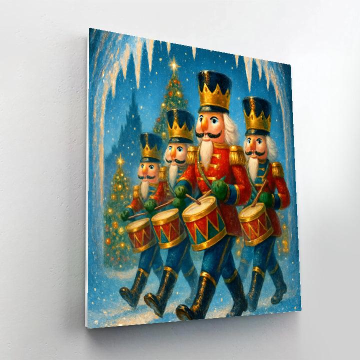 Nutcracker Parade Through The Icicle Archway Paint by numbers art