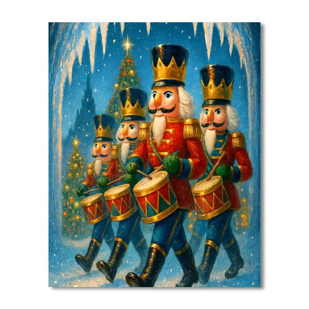 Nutcracker Parade Through The Icicle Archway Paint by numbers art
