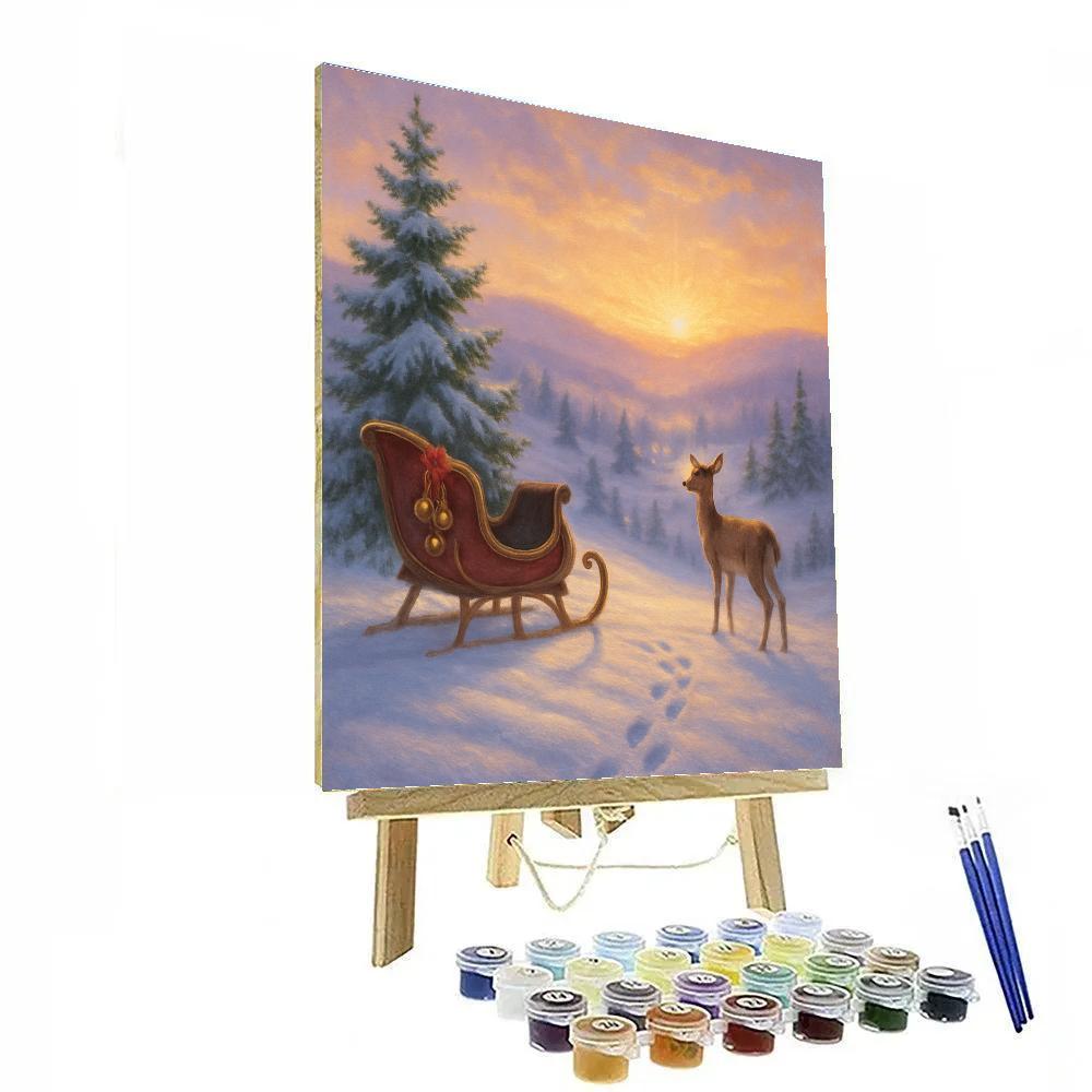 Sleigh Bell Sunrise Over The Lavender Hills paint by color