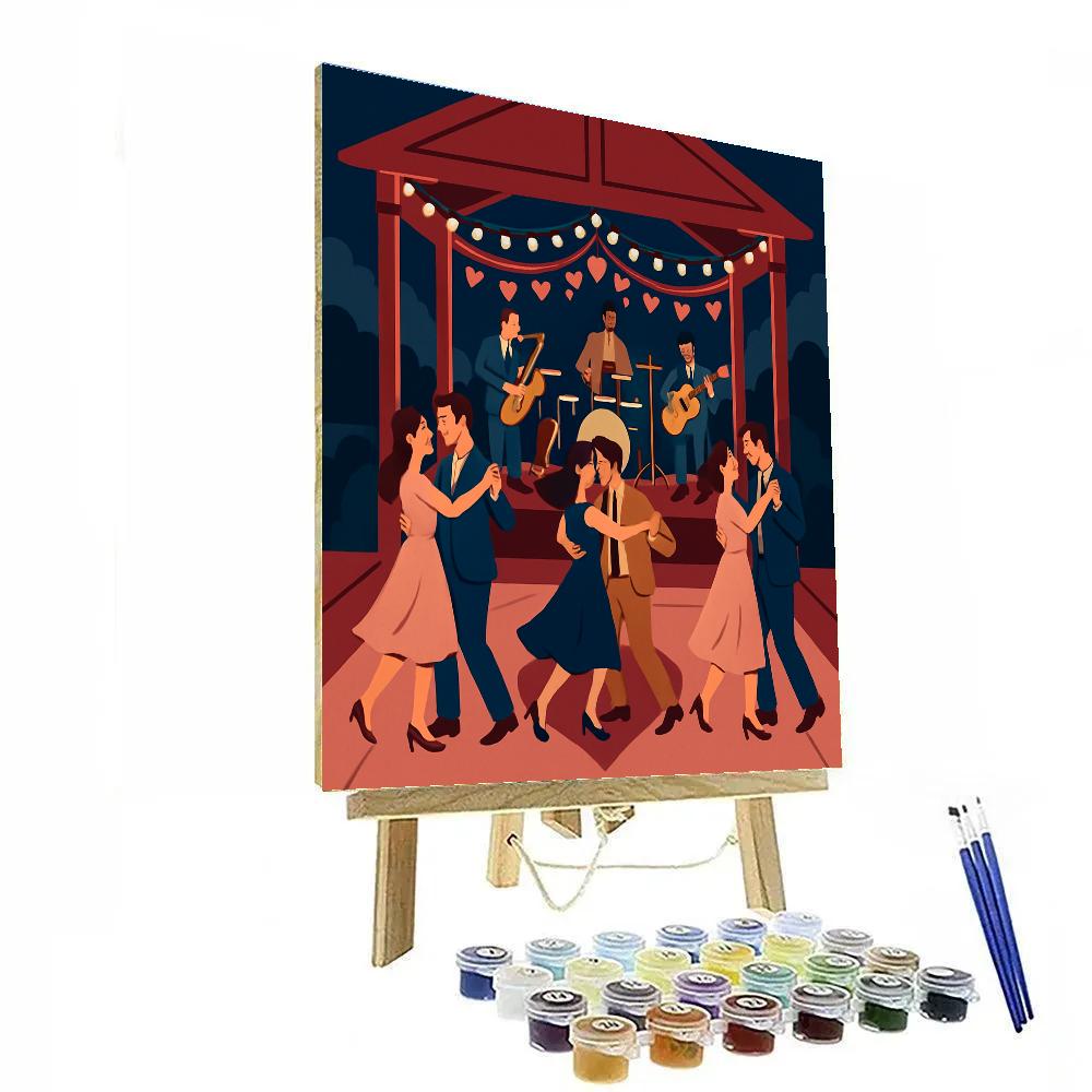 Valentines Day Couples Dance Pavilion Paint by numbers kits