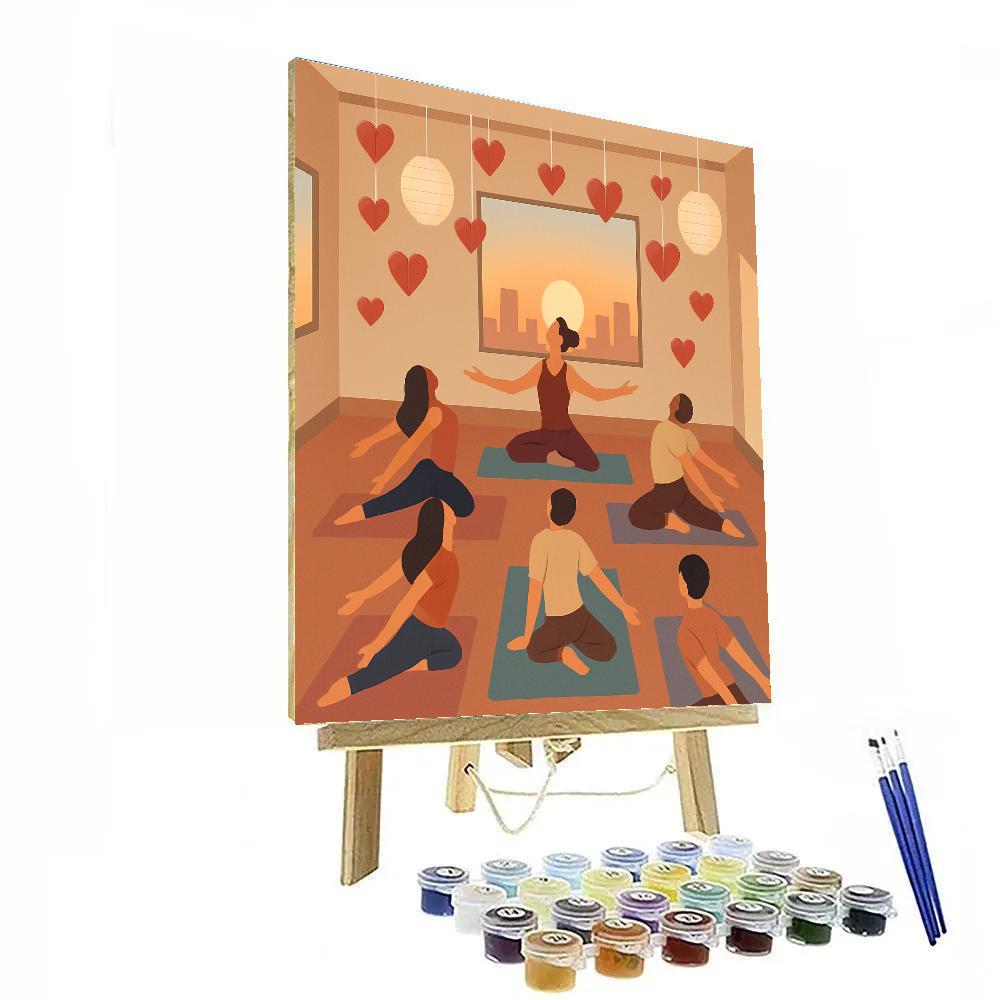 Valentines Day Yoga Harmony Session DIY paint by numbers