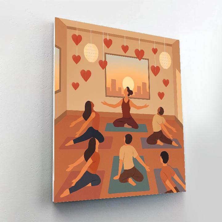 Valentines Day Yoga Harmony Session DIY paint by numbers