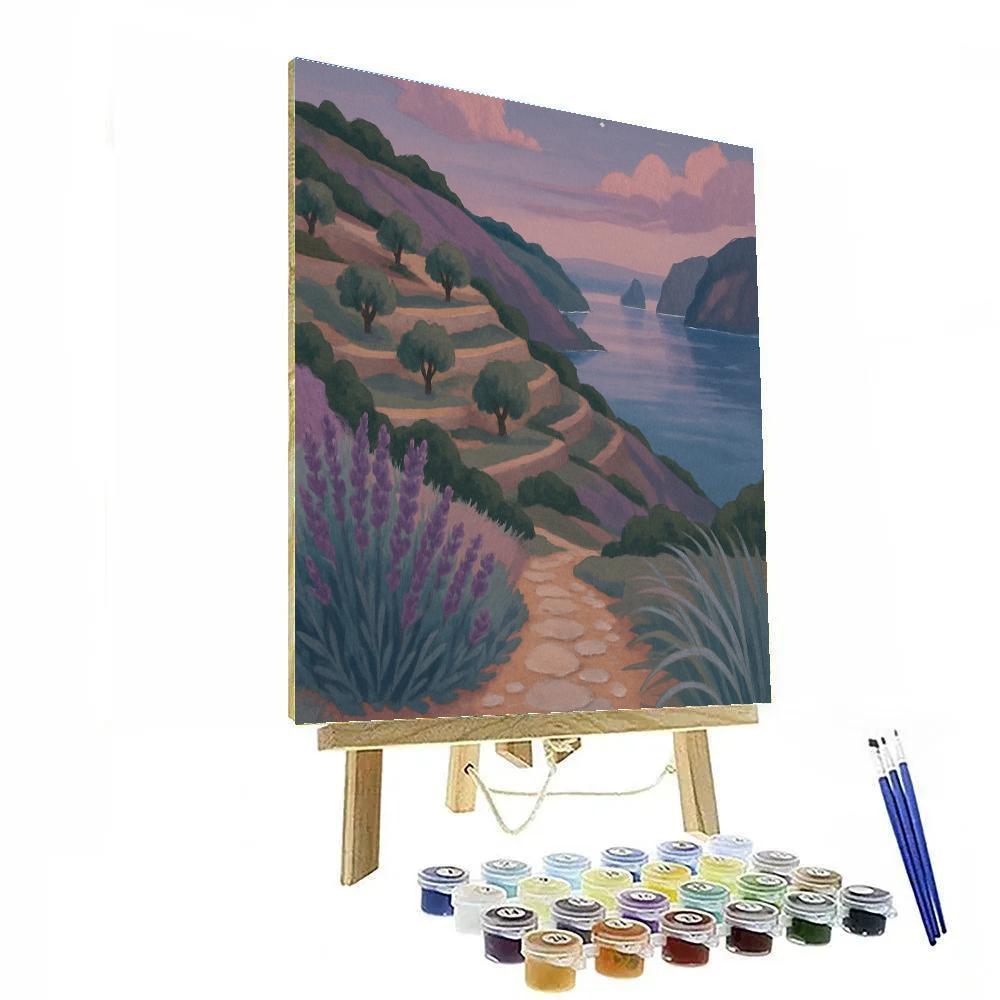 Twilight Lavender Terraces Above The Tidal Inlet Painting by numbers kit
