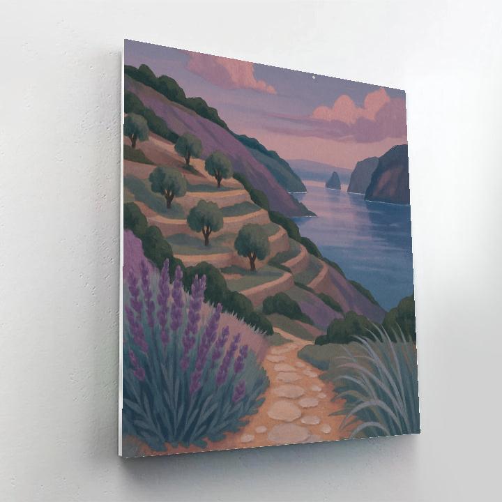 Twilight Lavender Terraces Above The Tidal Inlet Painting by numbers kit