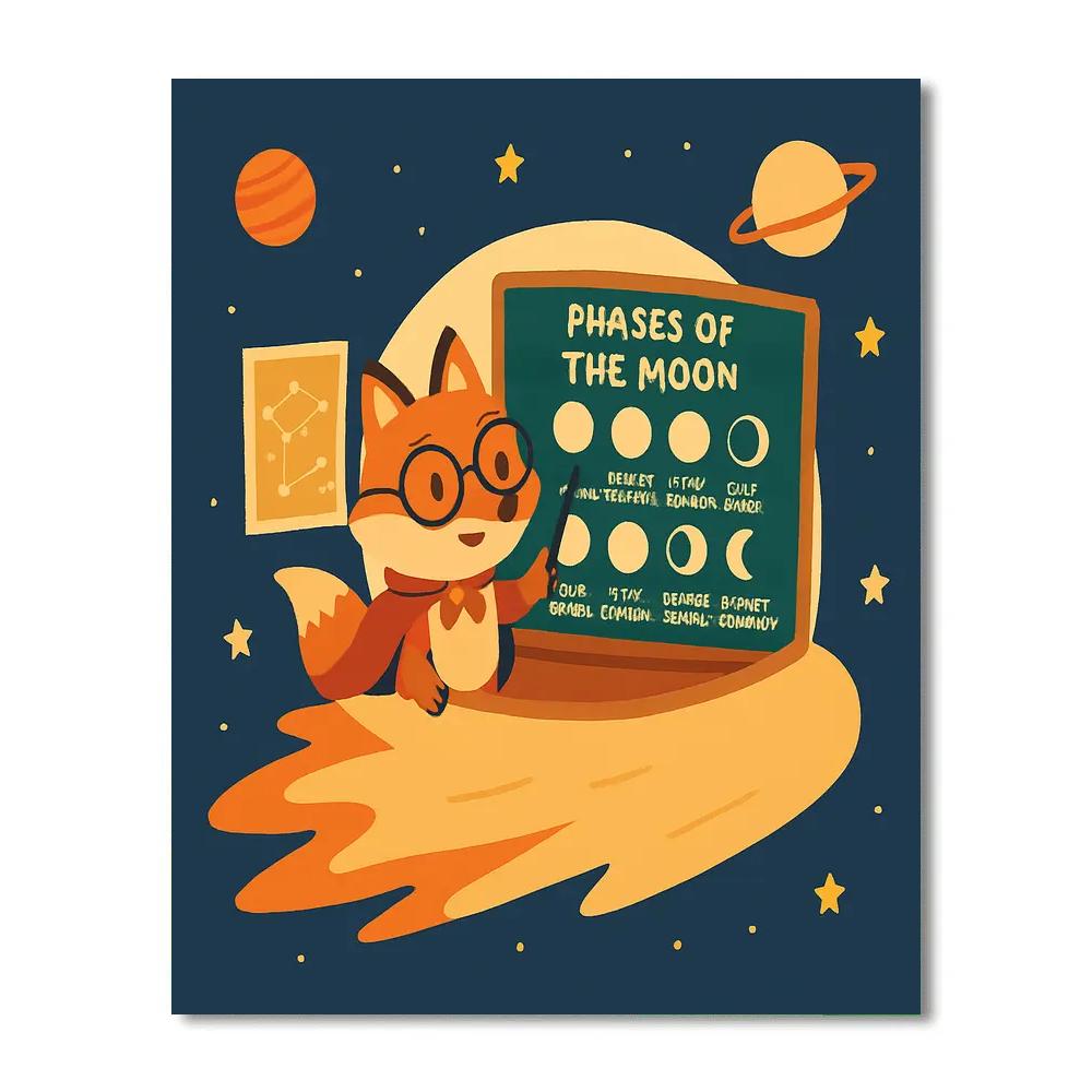 Comet Classroom With The Fox Astronomer paint by number